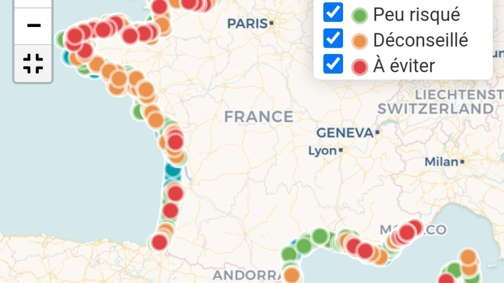 Site Labelleplage.fr pour identifier les plages polluées par des excréments humains ou animaux 